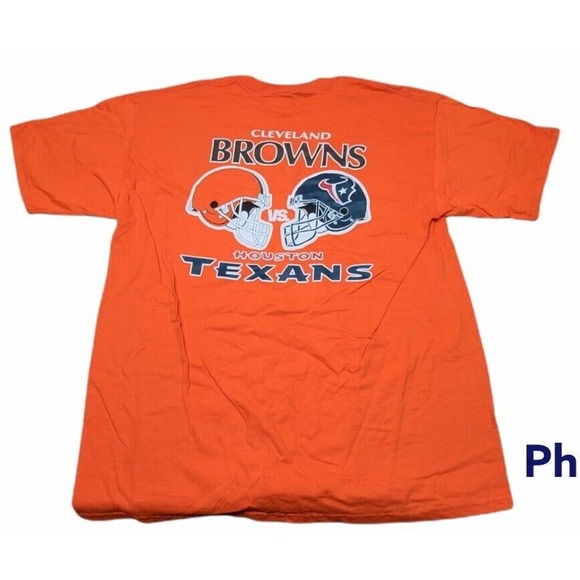 Vintage 1999 Cleveland Browns Vs Houstan Texans XL T-Shirt - FIRST SEASON - Picture 1 of 4